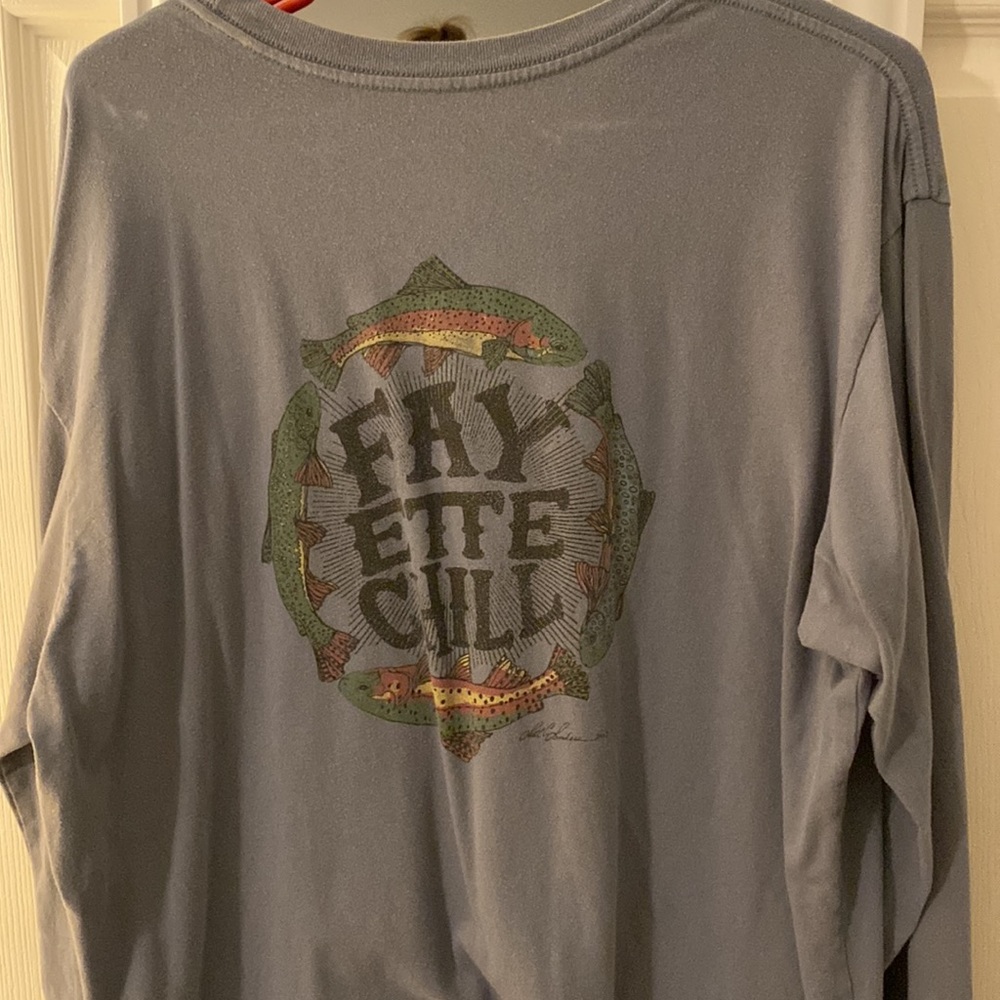 Fayettechill size L blue long sleeve tshirt